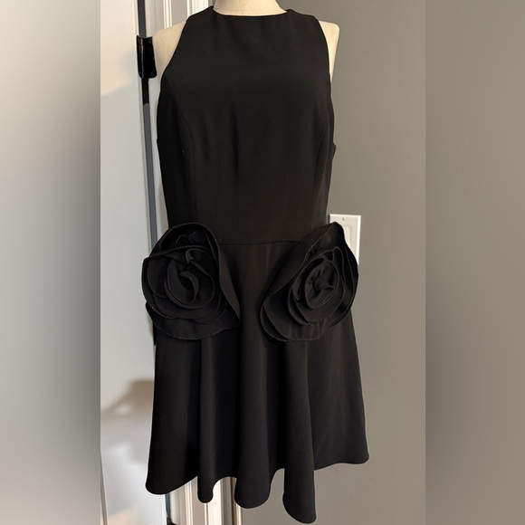 Elliatt Black Jillian Mini Dress with Floral Flowers Accent Large Retail $250 - Picture 4 of 9